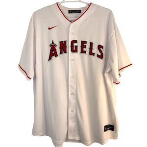Nike Mens Los Angeles Angels White MLB Jersey Size 3XL 27 Trout EUC
